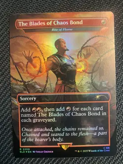 The Blades of Chaos Bond Foil Secret Lair God of War Greek 2209 - Image 1