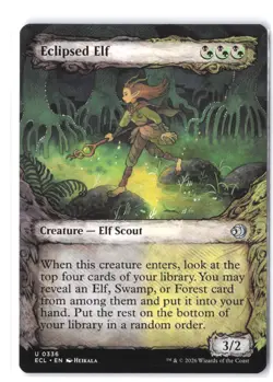 Eclipsed Elf (Showcase) 336 NM Normal Lorwyn Eclipsed MTG - Image 1