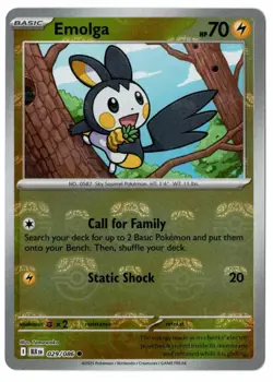 ENGLISH Emolga (Master Ball) Reverse 029/086 Black Bolt Pokemon - Image 1