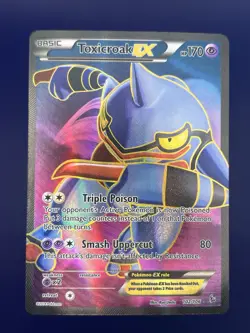 Toxicroak EX 102 Flashfire Full Art Ultra Rare Pokemon TCG - LP - Image 1
