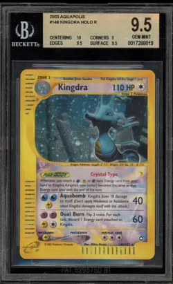 Pokemon Kingdra Aquapolis Crystal Holo Secret Rare #148 BGS 9.5 - Image 1