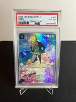 2025 Sanji ST14-003 SP Alt Art One Piece TCG Royal Blood OP10 ENGLISH PSA 10 - Image 1