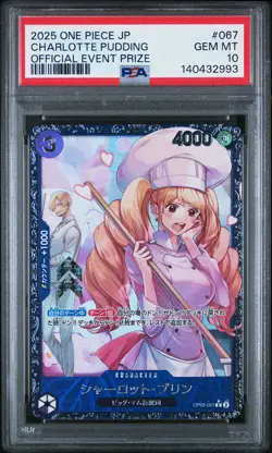 2025 ONE PIECE JPN PROMOS OFFICIAL EVENT PRIZE #067 CHARLOTTE PUDDING PSA 10 - Image 1