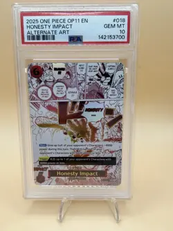 2025 One Piece OP11 Honesty Impact Alternate Art PSA 10 - Image 1