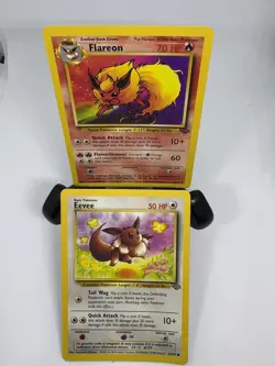 Vintage Pokemon TCG Flareon 19/64 Rare Eevee #51 Pokemon Jungle Card Set LP - Image 1