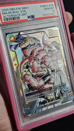 Bandai 2025 DBS Majin Buu: Evil Alternate Art SB01-036 PSA 10 Battle Card - Image 3