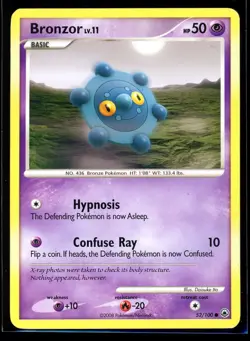 2008 Diamond & Pearl - Majestic Dawn Bronzor #52 Non Holo Pokemon Card - Image 1