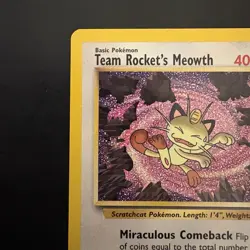 Pokemon Vintage WotC Promo Team Rocket's Meowth #18 Black Star - Image 2