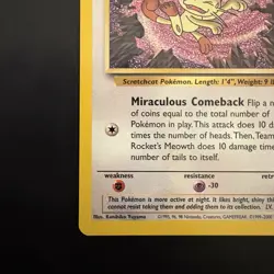 Pokemon Vintage WotC Promo Team Rocket's Meowth #18 Black Star - Image 5