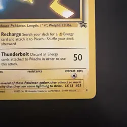 Pokemon Vintage Pikachu (Movie Promo) 04/53 Wotc Black Star Promo - Image 4