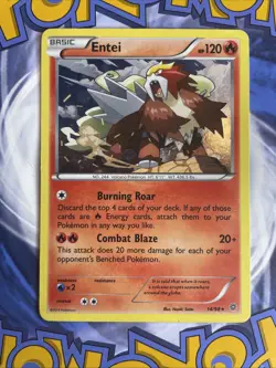 Pokemon Card Entei 14/98 Holo Rare XY Ancient Origins - Image 1