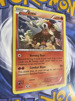 Pokemon Card Entei 14/98 Holo Rare XY Ancient Origins - Image 2