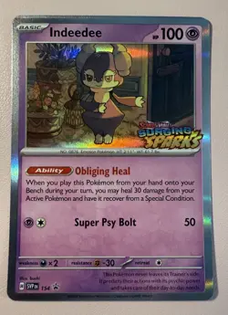 POKEMON TCG Indeedee 154 Sv: Scarlet & Violet Promo Cards Holo - Image 1