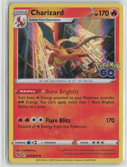 Charizard Holo Rare Pokemon GO 010/078 NM - Image 1
