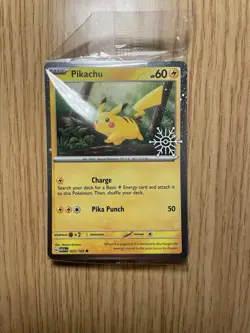 Pokemon TCG Pikachu 025/165 Pokemon Holiday Calendar '25 Festive Stamp Snowflake - Image 1