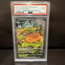 2019-2023 Pokemon SWSH Black Star Promos Charizard V #SWSH260 PSA 9 - Image 1