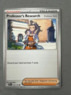 Pokemon TCG * Journey Together 155/159 Professor's Research [Professor Sada] - Image 1