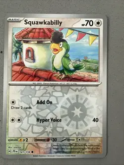 Pokemon TCG * Journey Together 141/159 Squawkabilly C REVERSE HOLO * NM FRESH PK - Image 1