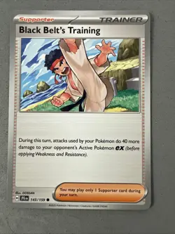 Pokemon TCG * Journey Together 143/159 Black Belt's Training Common * FRESH PK - Image 1