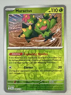 Pokemon TCG * Journey Together 008/159 Maractus Uncommon * UNG NM FRESH PK - Image 1