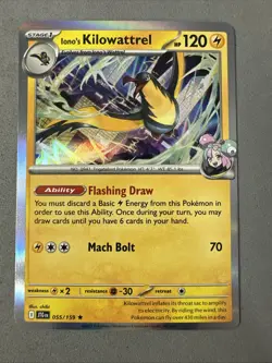 Pokemon TCG * Journey Together 055/159 Iono's Kilowattrel Rare HOLO * NM Fresh P - Image 1