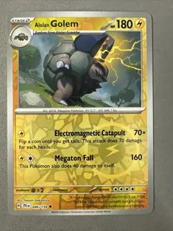 Pokemon TCG * Journey Together 046/159 Alolan Golem U REVERSE HOLO * NM FRESH PK - Image 1
