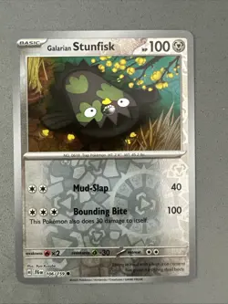 Pokemon TCG * Journey Together 106/159 Galarian Stunfisk REVERSE HOLO * FRESH PK - Image 1