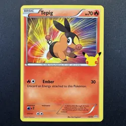 Tepig 13/25 Non Holo - 2021 Pokemon 25th Anniversary McDonalds Promo - Image 1