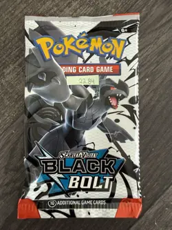 Heavy 22.84U Pokemon TCG SV 10.5 Black Bolt Booster Pack Sealed! Demi-God PackU! - Image 3