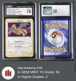 2021 Special Delivery Bidoof SWSH 177 Black Star Promo Pokemon Center CGC 10 ✨ - Image 2