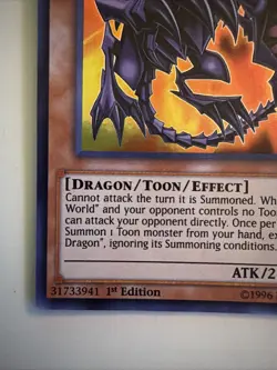 Red-Eyes Toon Dragon SHVI-EN036 Shining Victories 1st Edition - Image 4