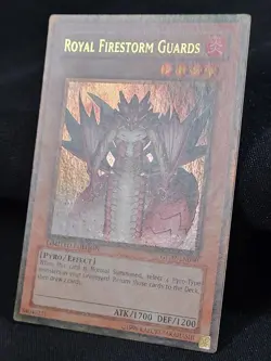 YuGiOh Royal Firestorm Guards GLD2-EN030 Limited Edition Gold Rare LP - Image 2