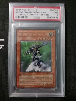 Yugioh PSA 9 Silent Swordsman LV5 Ultimate 1st Edition FET-EN008 - Image 1
