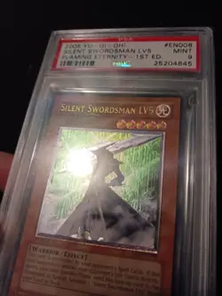 Yugioh PSA 9 Silent Swordsman LV5 Ultimate 1st Edition FET-EN008 - Image 3