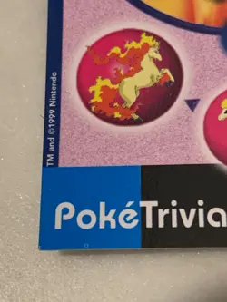Rapidash #78 Pokemon Burger King PokeTrivia Card Unperforated - Image 4