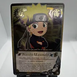 Naruto Uzumaki CHIBI ART Foil Ninja Card 524 - Naruto Collectible Card Game SSP - Image 1