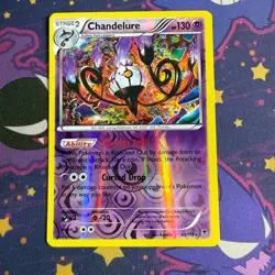 Chandelure Cosmos Holo Rare Pokemon TCG Card 43/119 XY Phantom Forces LP - Image 1