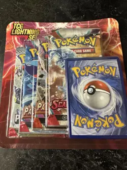 Pokemon TCG Lightning Set 4 Packs + 1 Bonus Card! Brand New/Sealed! - Image 1
