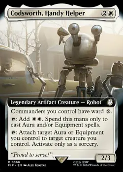 1x Codsworth, Handy Helper ~ Extended Art NM-Mint, English Fallout MTG Magic - Image 1