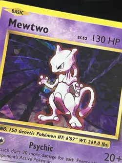 Mewtwo 51/108 Cracked Ice Holo Rare Pokemon TCG Evolutions - Image 1