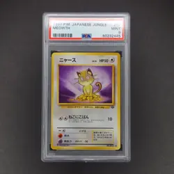Pokemon PSA 9 Meowth 52 Japanese Jungle - Image 1
