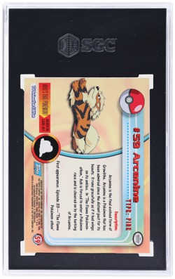 1999 Topps Pokemon Tv Animation Series 1 Arcanine Rainbow Foil #59 SGC 8.5 - Image 2