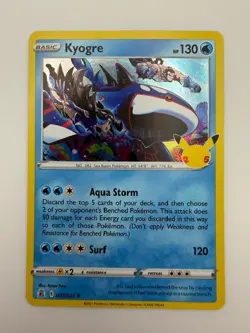 #003/025 Kyogre Holo - Pokemon TCG Celebrations 25th Anniversary 2021 - NM - Image 1