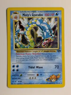 Moderately Played 2000 Pokemon WOTC Gym Challenge Unlimited Misty's Gyarados - Image 1