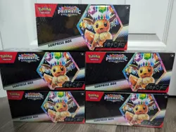 5x Lot Pokemon TCG Scarlet and Violet Prismatic Evolutions Surprise Boxes - Image 1