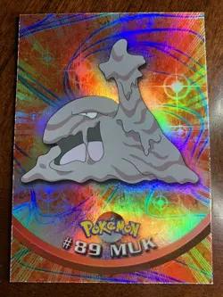 2000 Topps Pokemon TV #89 Muk Rainbow Foil - Image 1