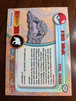 2000 Topps Pokemon TV #89 Muk Rainbow Foil - Image 2