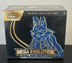 Pokemon TCG MEGA EVOLUTION ELITE TRAINER BOX - Lucario ETB New & Factory Sealed - Image 1
