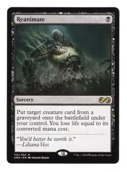 Magic The Gathering Ultimate Masters - Reanimate - Rare UMA 110/254 - Image 1