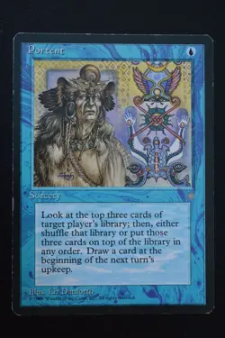 Magic The Gathering MTG PORTENT Ice Age MP Moderately Played - Image 1